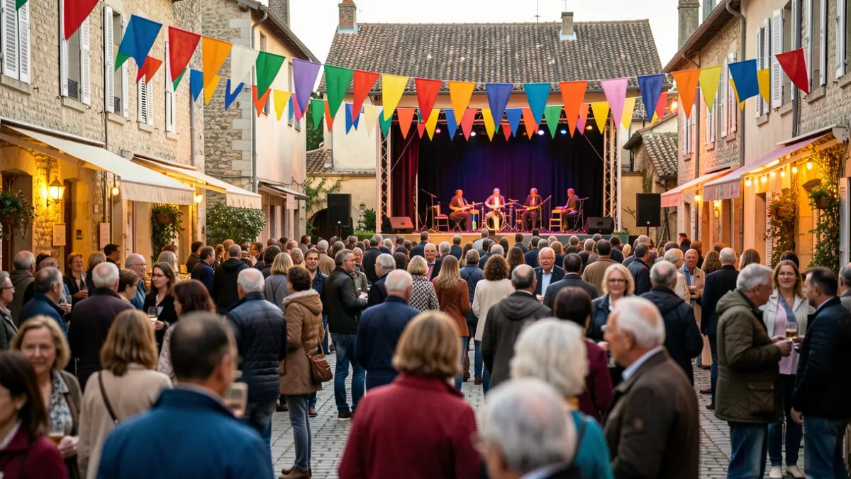 Image générique d'un festival de théâtre amateur dans un village du sud de la France.